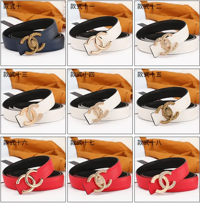 Unbranded Belts Interlocking C chain-detail buckle belt product detail image 3