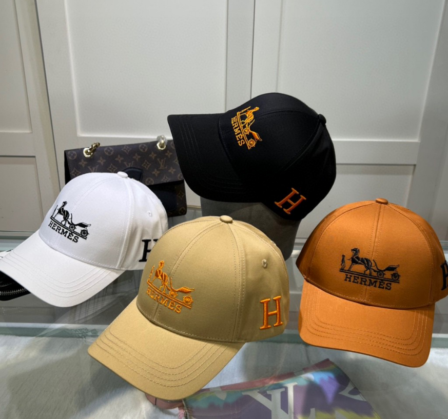 Hermès Logo Embroidered Black Baseball Cap - 2