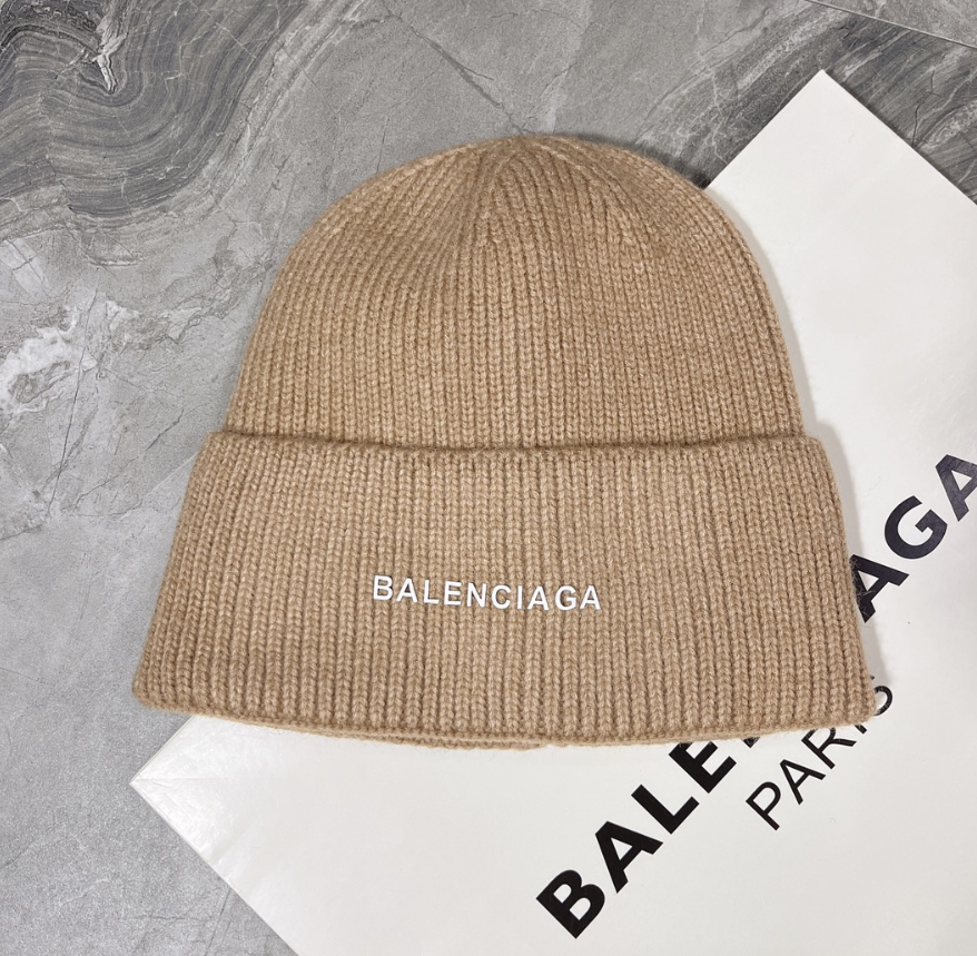 Balenciaga Logo Knit Beanie Gray - 12