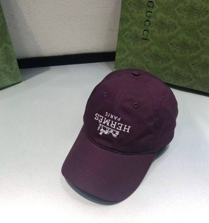 Hermès Logo Embroidered Black Baseball Cap - 11