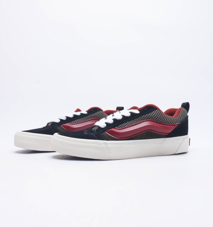 Vans Knu Skool Low Black Burgundy Mesh