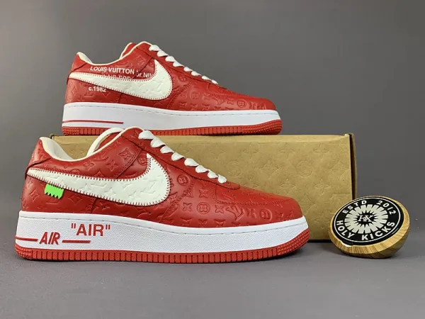 Louis Vuitton x Nike Air Force 1 Yellow Monogram Sneakers - 12
