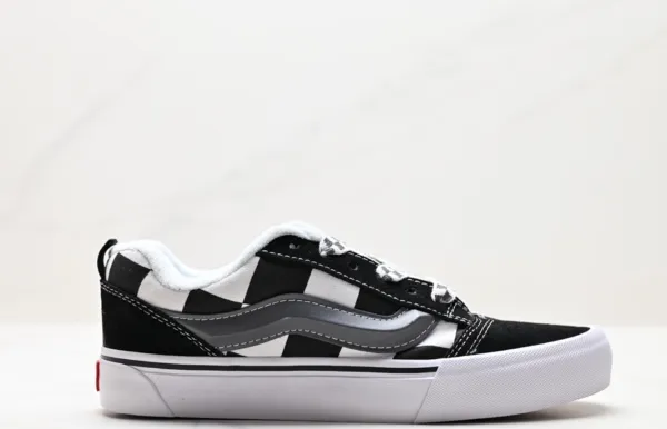 Vans Old Skool Checkerboard Brown White Sneakers - 8