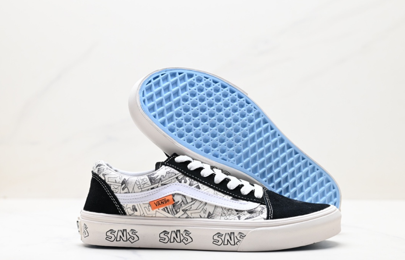 Vans x SNS Old Skool Comic Print Black White