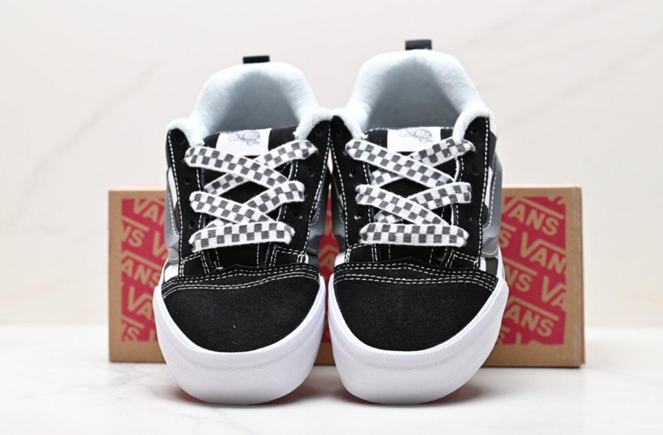 Vans Old Skool Checkerboard Brown White Sneakers - 6