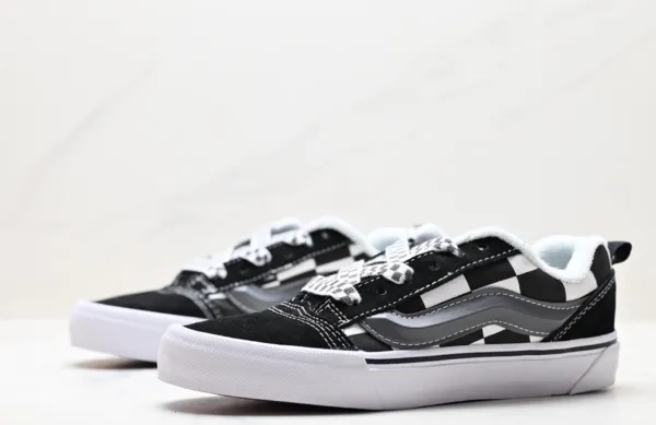 Vans Old Skool Checkerboard Brown White Sneakers - 3