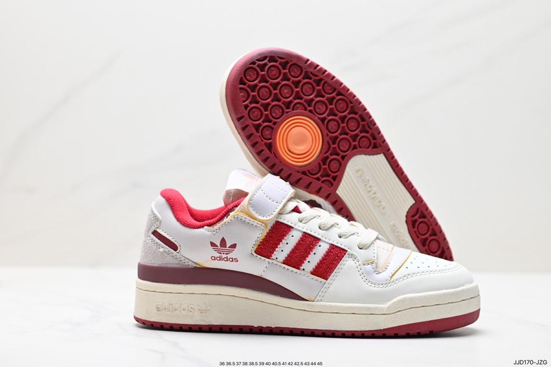 Adidas Forum Low White Crimson Red