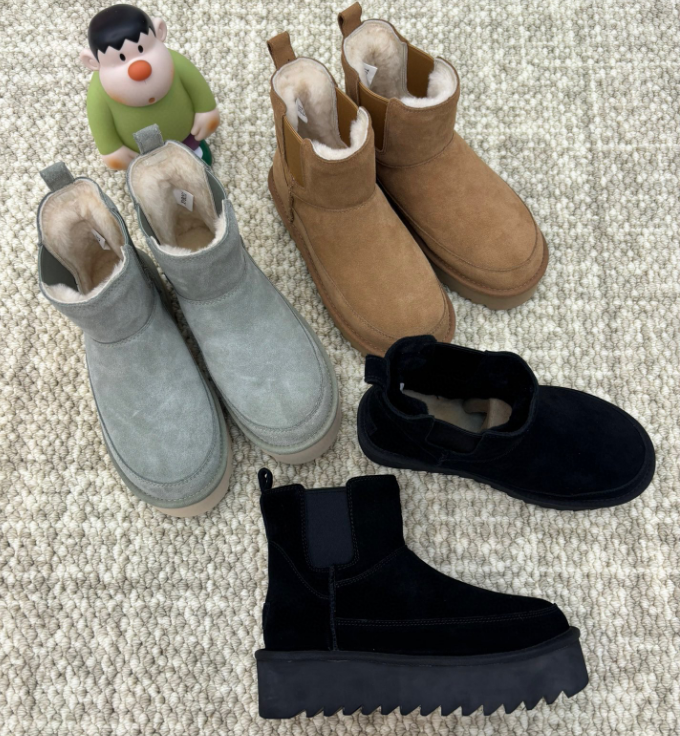 UGG Casual Shoes Fur-Lined Lace-Up Platform Sneakers image 8