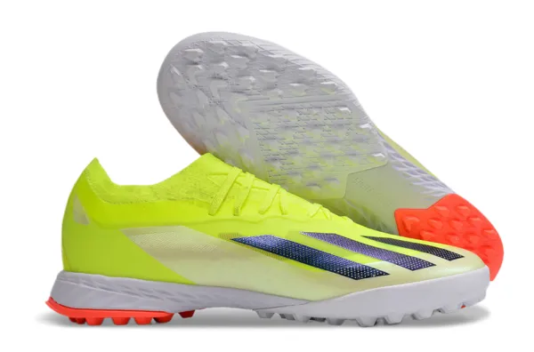 Adidas X Ghosted.2 TF Neon Yellow / Orange Turf Soccer Shoes Sneakers - 1