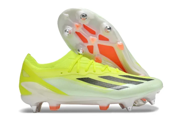 Adidas X Ghosted.1 FG Neon Yellow / White Football Cleats Sneakers - 1