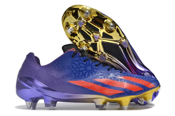 Adidas Xeno Purple Gold Football Cleats Sneakers - 1