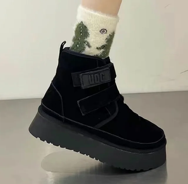 UGG Casual Shoes Fur-Lined Lace-Up Platform Sneakers product detail image 31