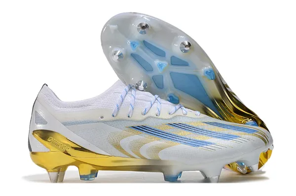 Adidas X Ghosted.1 Argentina White Gold Blue Football Cleats Sneakers - 1