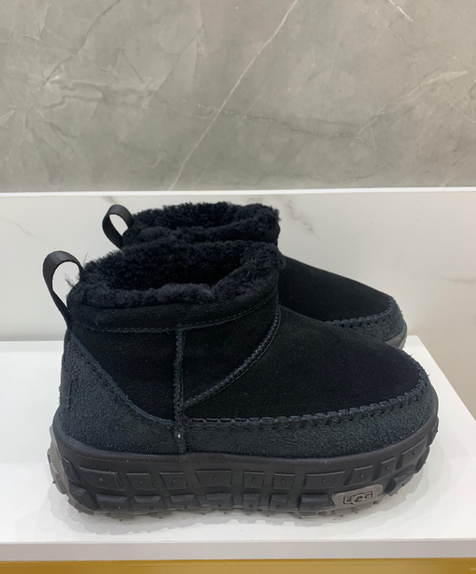 UGG Casual Shoes Fur-Lined Lace-Up Platform Sneakers — 12-1