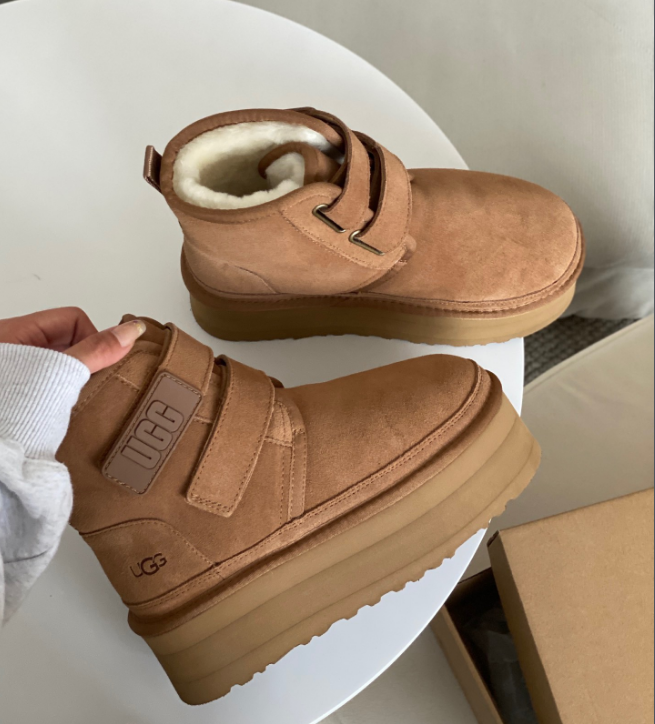 UGG Casual Shoes Fur-Lined Lace-Up Platform Sneakers image 11