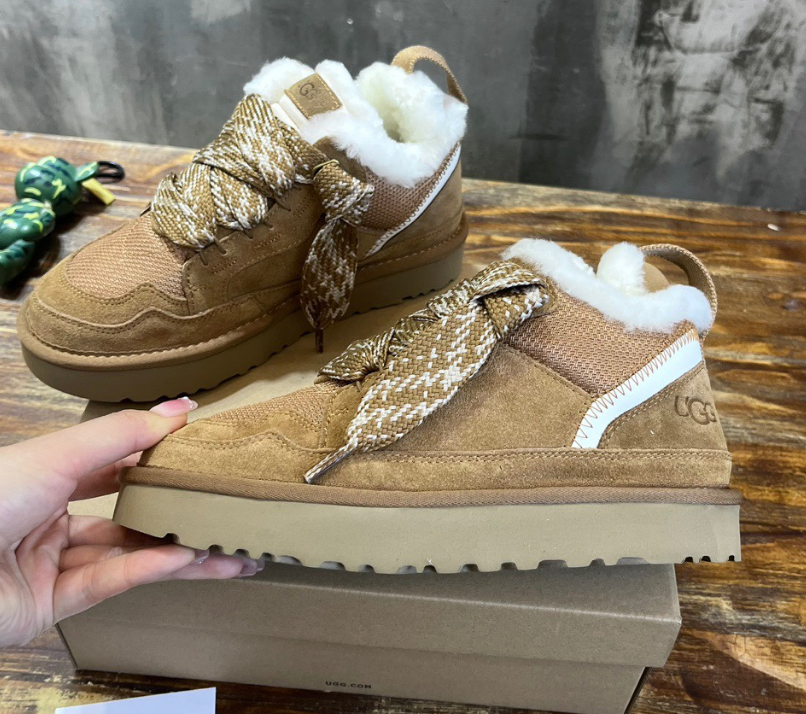 UGG Casual Shoes Fur-Lined Lace-Up Platform Sneakers image 10