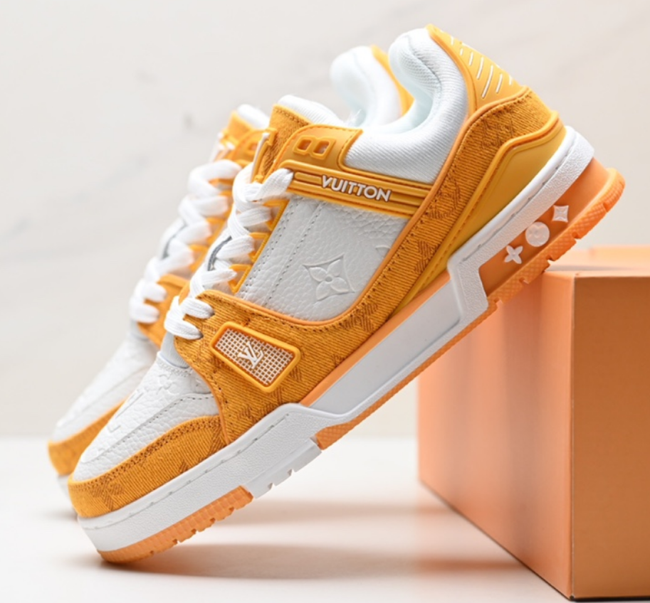 Louis Vuitton Trainer Yellow White Monogram