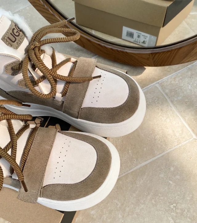 UGG Casual Shoes Fur-Lined Lace-Up Platform Sneakers product detail image 13
