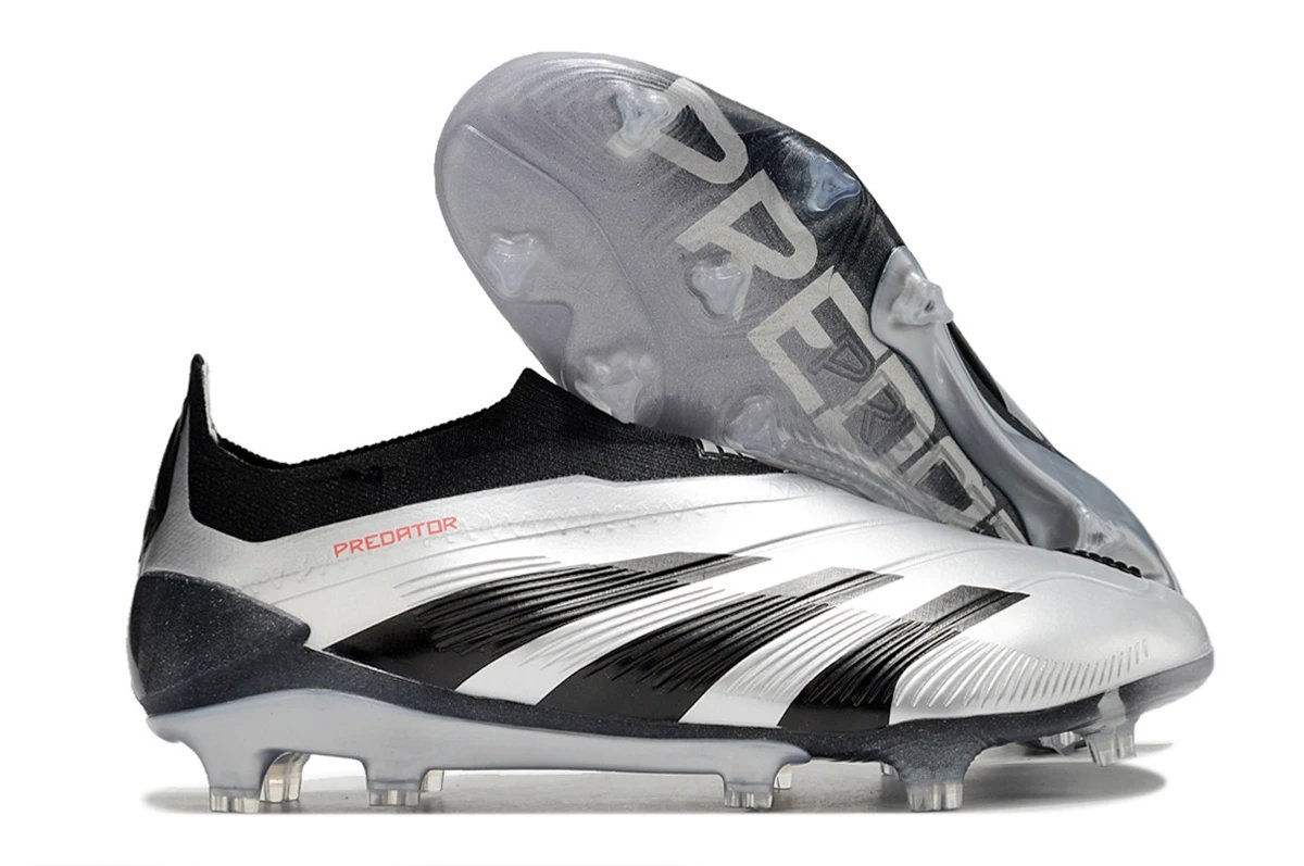 Adidas Predator White Black Red Football Cleats Running Shoes - 3