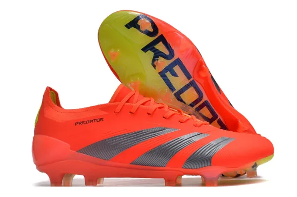 Adidas Predator Orange Fluorescent Green Football Cleats Sneakers - 1