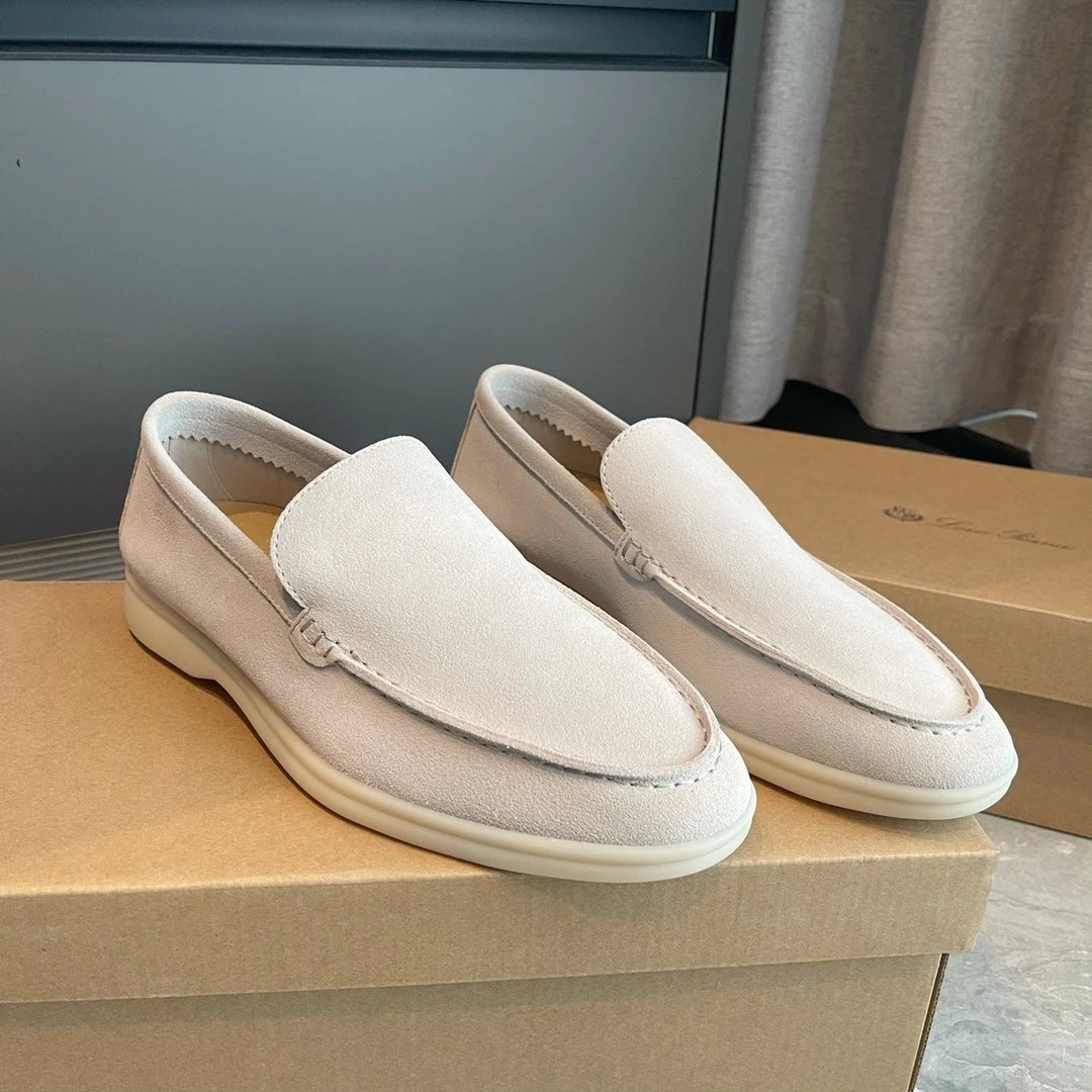 Loro Piana Summer Walk Loafer White Leather