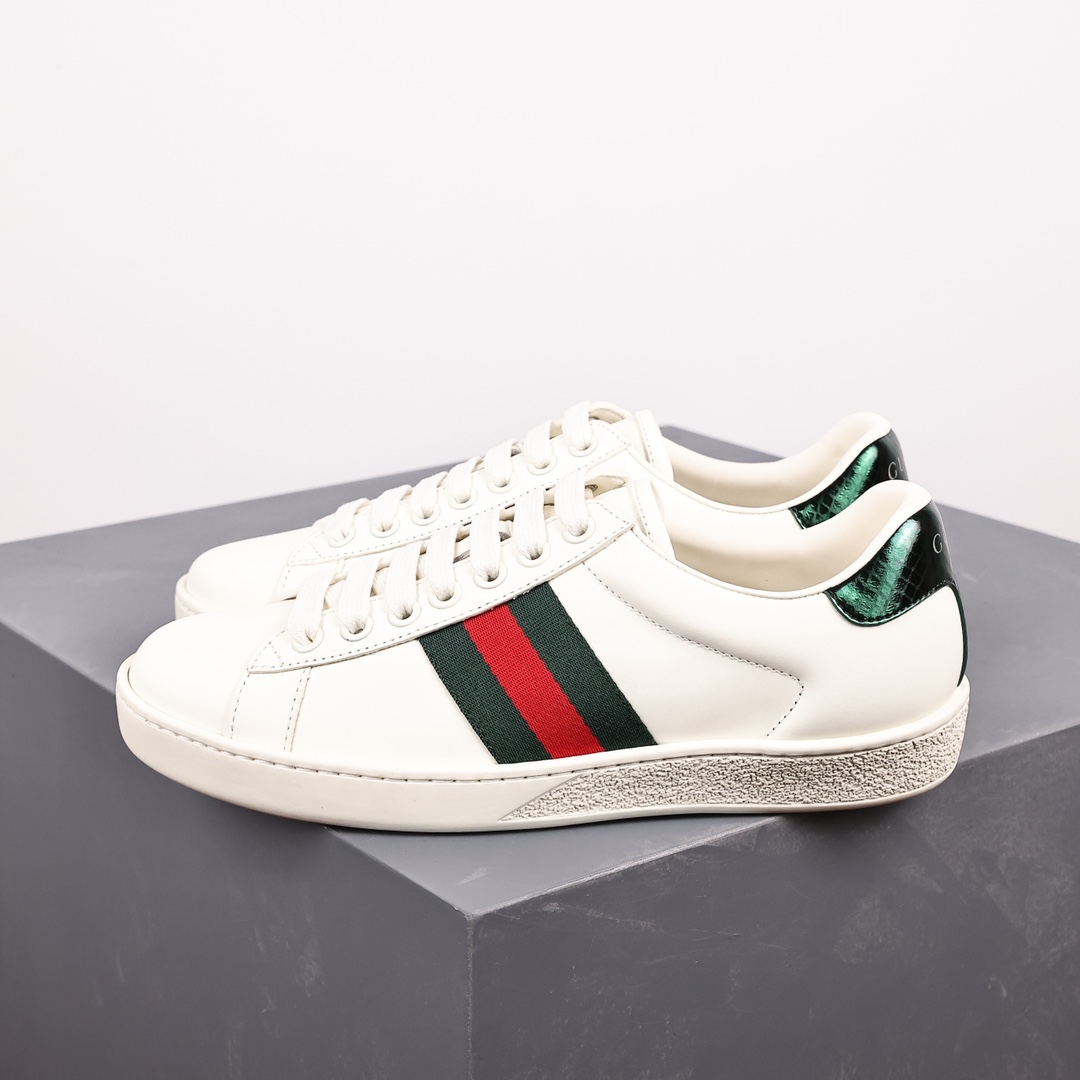 Gucci Ace Web Stripe Low White