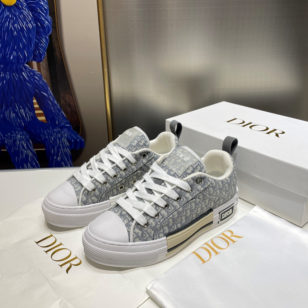 Dior B23 Low Top Oblique Grey Platform