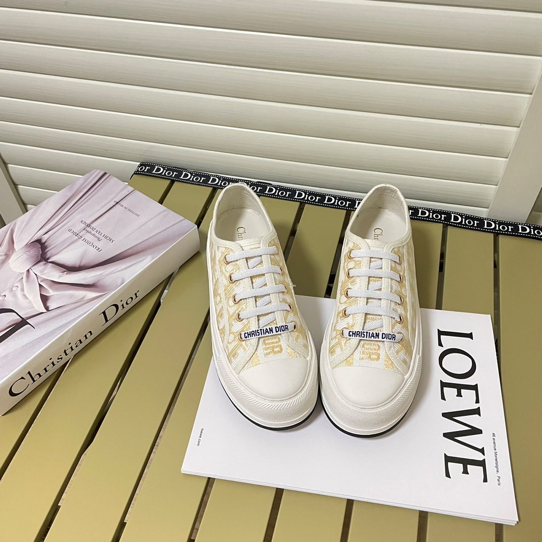 Dior Walk N Dior Canvas Low Yellow