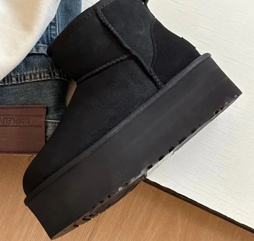UGG Casual Shoes Fur-Lined Lace-Up Platform Sneakers product detail image 22