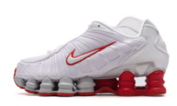 Nike Shox R4 White/Red Sneakers - 1