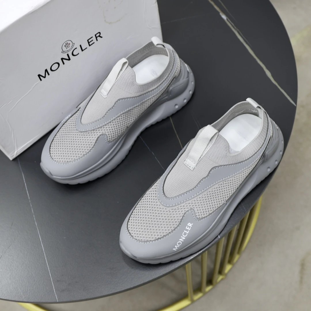 Moncler Slip-On Chunky Sneakers Black and White - 6