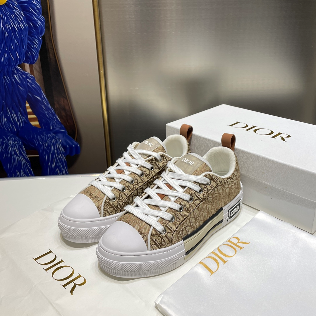 Dior B23 Low Top Sneaker Beige Oblique