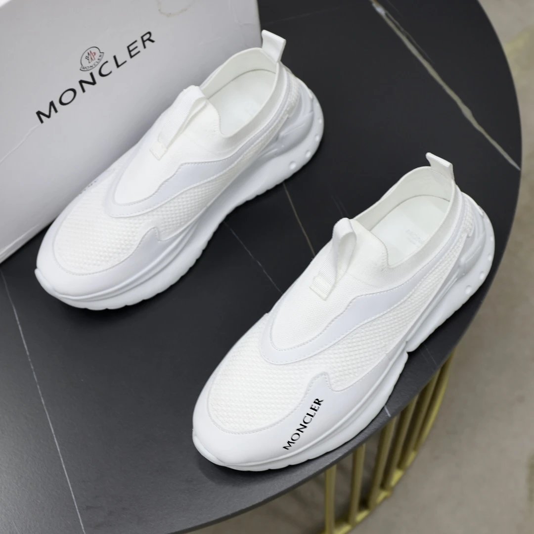 Moncler Slip-On Chunky Sneakers Black and White - 5