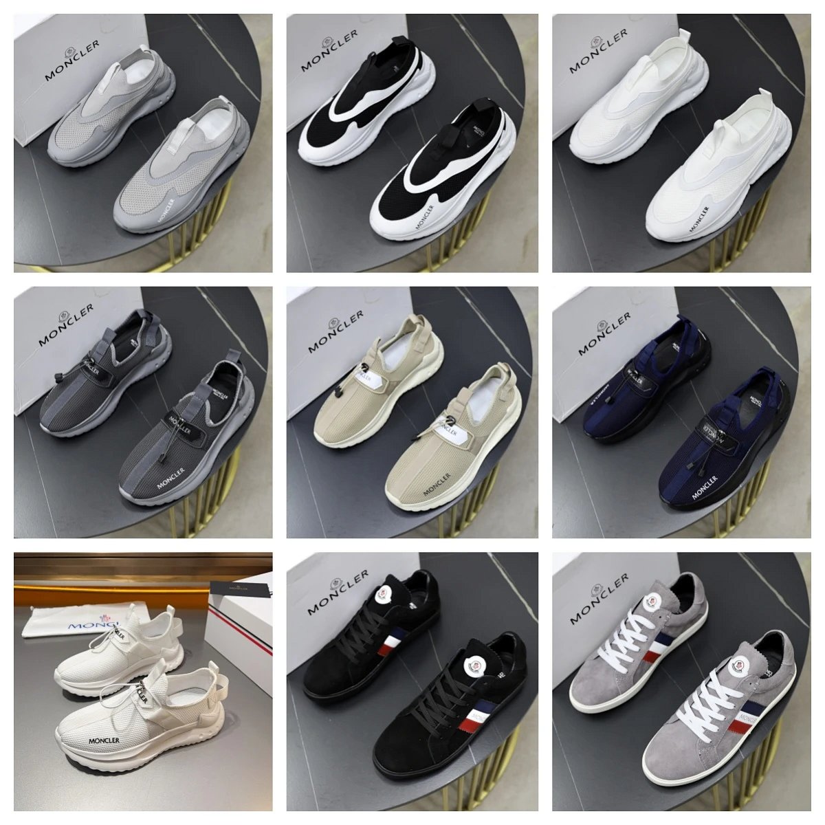 Moncler White Mesh Slip-On Chunky Sneakers product detail 2 in Litbuy spreadsheet finds