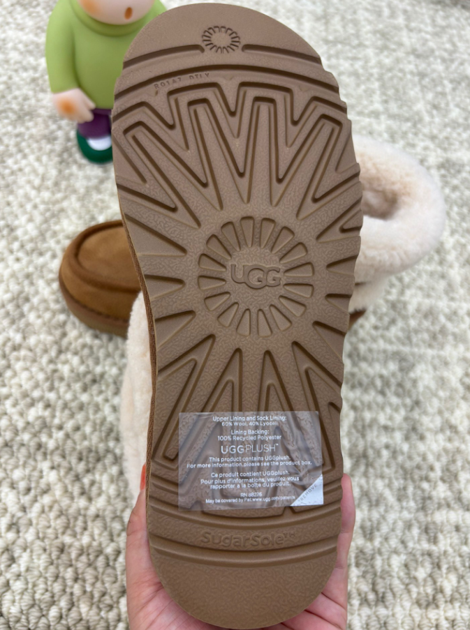 UGG Classic Mini Fluff with Aztec Trim Tan Boots Snow Boots - 18