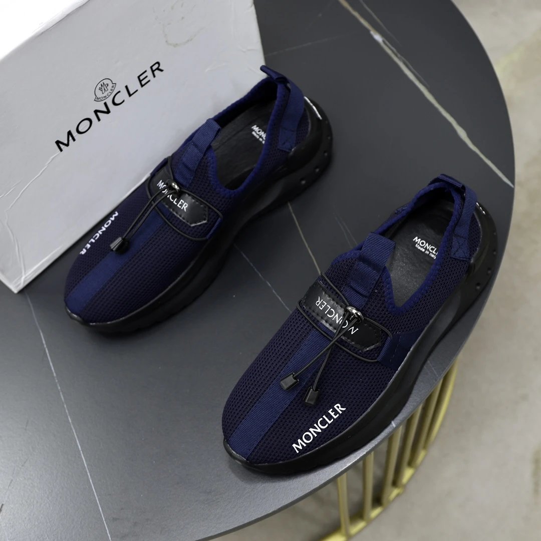 Moncler Slip-On Chunky Sneakers Black and White - 7