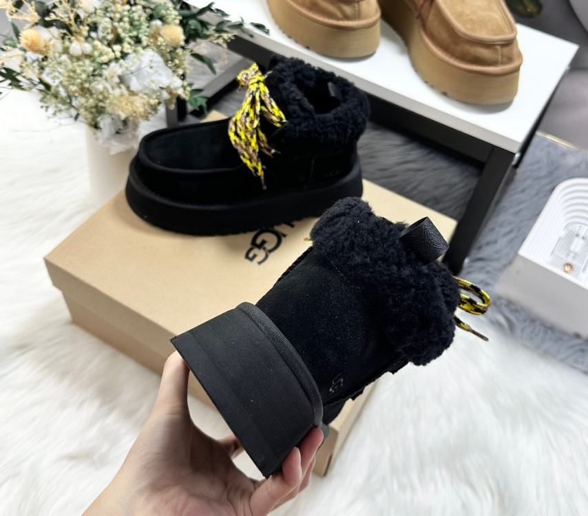 UGG Classic Mini Fluff with Aztec Trim Tan Boots Snow Boots - 22