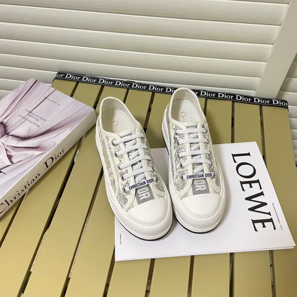 Dior B23 Oblique Print Low-Top Sneakers Black and White - 8