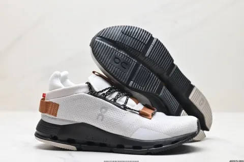 On Cloudnova White Brown Sneakers - 1