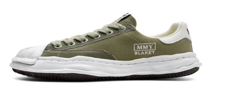 Maison Mihara Yasuhiro Blakey Low Olive Canvas