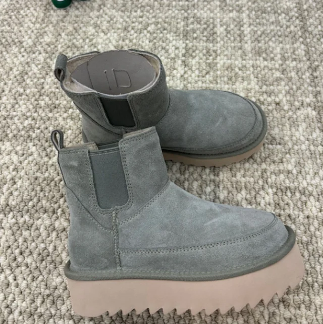 UGG Casual Shoes Fur-Lined Lace-Up Platform Sneakers product detail image 25
