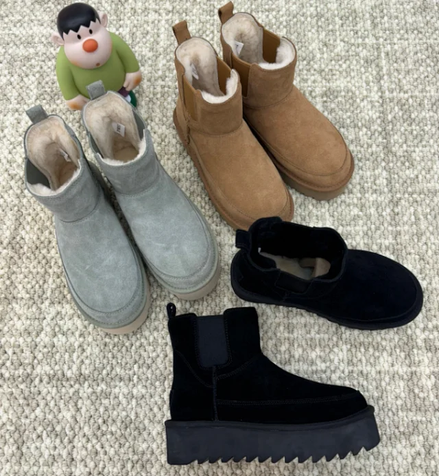 UGG Casual Shoes Fur-Lined Lace-Up Platform Sneakers product detail image 24