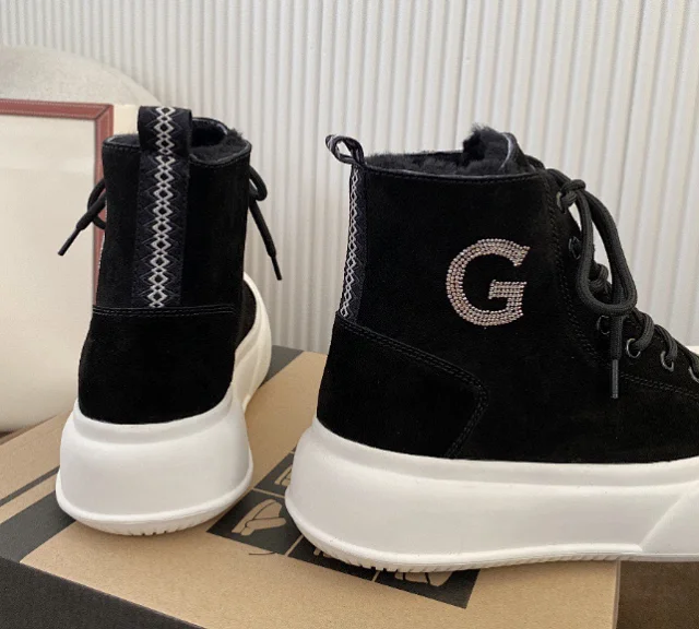 UGG Casual Shoes Fur-Lined Lace-Up Platform Sneakers product detail image 8