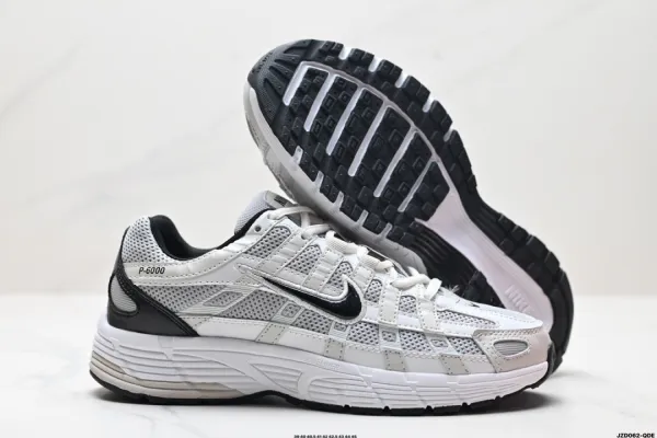 Nike P-6000 Silver Gray Mesh Sneakers - 4