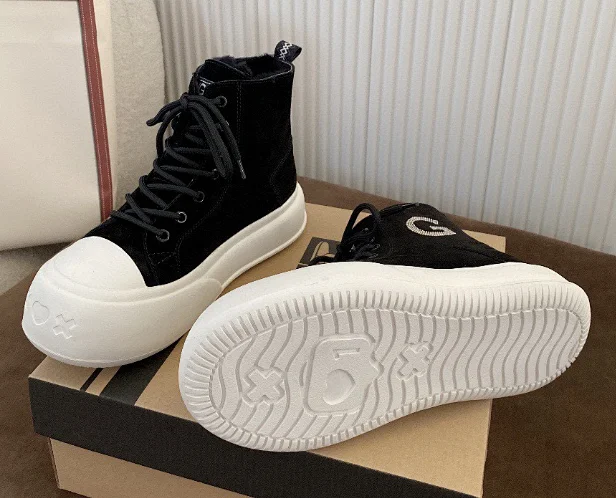 UGG Casual Shoes Fur-Lined Lace-Up Platform Sneakers product detail image 9