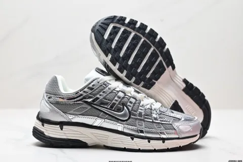 Nike P-6000 Silver Gray Mesh Sneakers - 5