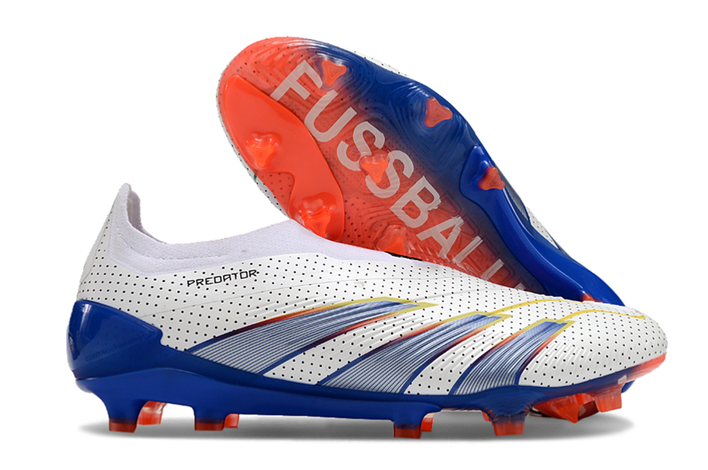 Adidas Predator White Multicolor Football Cleats Sneakers - 6
