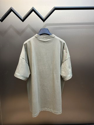 Dior Oblique Logo Embroidered T-Shirt Light Blue T-Shirt - 4