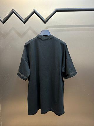 Dior Oblique Logo Embroidered T-Shirt Light Blue T-Shirt - 7