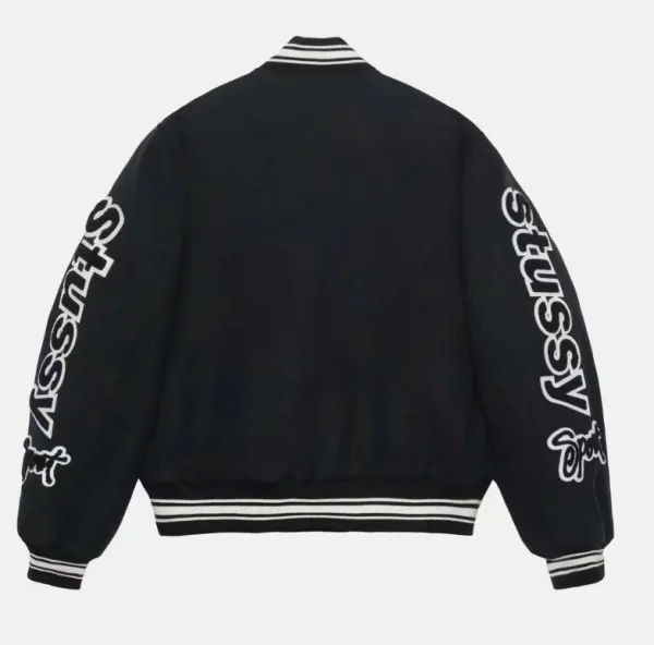 Stüssy Sport Varsity Jacket Black - 10